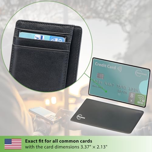 rfid blocking sleeves, 8 pieces - credit card protector - card blocker for bank card, anti fraud nfc card holder