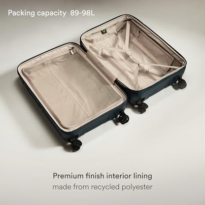 ANTLER Single Stripe Checked Medium Luggage, Indigo Blue, 26x18x12, 89L - color: Indigo Blue, size: Medium