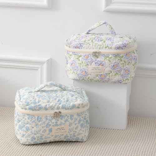 uekeboag Large Travel Quilted Makeup Bag for Women - color: 1Pc 05White-UU