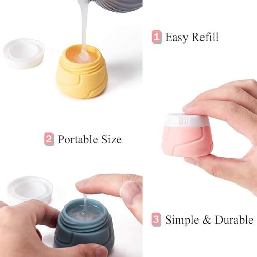15 Pack Travel Bottles for Toiletries,Silicone Toiletry Containers, Purple - color: Purple