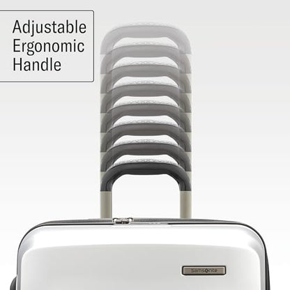 Samsonite Octiv Lightweight Hardshell 24-Inch Medium Checked Luggage - Durable Impact Resistant, 360° Aero Trac Spinner Wheels, Adjustable Telescopic Handle, Expandable, TSA Approved Lock - Silver - color: Aluminum Silver, size: Check-Medium 24
