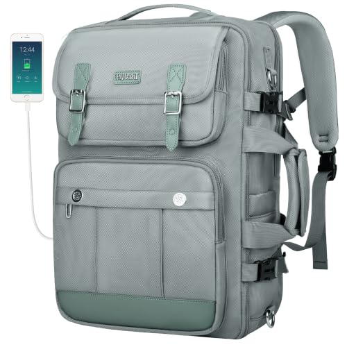 PIJUSHI Travel Backpack Convertible Carry On Duffel Shoulder Bag for Daily - color: Updated Grey Blue