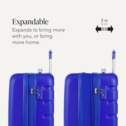 SWISSGEAR Signature Carry-On/Large Hardside Expandable Spinner Luggage Set, ABS Construction, TSA-Friendly Lock, Cobalt, 2-Piece Set (19/27-Inch) - color: Cobalt, size: 2-Piece Set (19/27)
