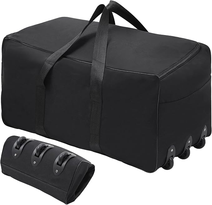 REDCAMP Foldable Rolling Duffel Bag with 3 Wheels 120L Large Travel Bag - color: GREEN