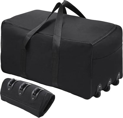 REDCAMP Foldable Rolling Duffel Bag with 3 Wheels 120L Large Travel Bag - color: GREEN