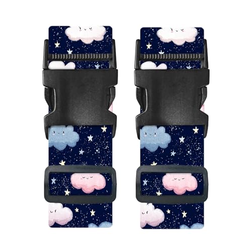 Nuxovilar Luggage Straps Set for Suitcase 1.96x90.5in Polyester - color: YVC10953, size: 1.96"x90.5"