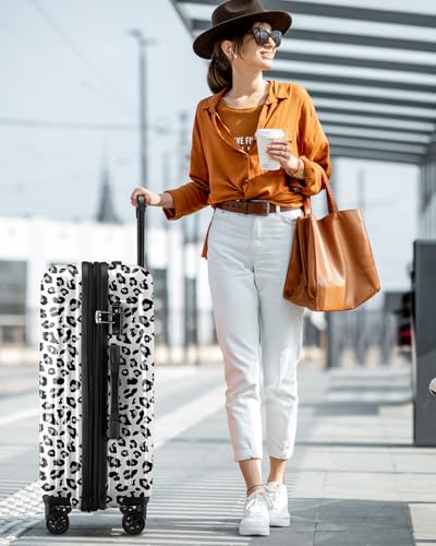 Luggage 2 Piece Set, Lightweight Hardside Suitcases, 20/24Inch - color: Leopard White, size: 2-piece(20"/24")