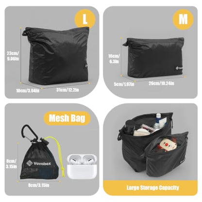 Vavabox Lightweight Travel Toiletry Bag for Women, Travel Pouch Men - color: Black