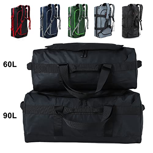 MIER 40L/60L/90L Water Resistant Backpack Duffel, Heavy Duty Duffle Bags - color: Gray, size: 90l