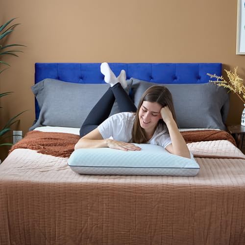 Weekender Cooling Gel Memory Foam Pillow for Sleeping – Standard Size, Ventilated Cooling Pillow for Side & Back Sleepers, Neck & Shoulder Support, Medium Firm, Washable Cover - size: Standard, style: 1 Pack