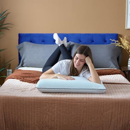 Weekender Cooling Gel Memory Foam Pillow for Sleeping – Standard Size, Ventilated Cooling Pillow for Side & Back Sleepers, Neck & Shoulder Support, Medium Firm, Washable Cover - size: Standard, style: 1 Pack