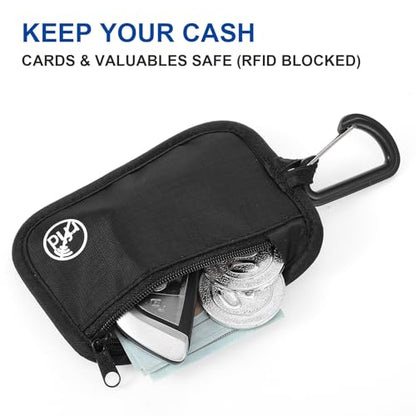 RFID Blocking Clip Stash Pouch Minimalist Travel Wallet for Cards Cash
