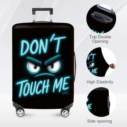 ANNA QUEEN Travel Luggage Cover Suitcase Protector Suitcase Cover Anti-Scratch,Stretchable Luggage Travel Bag Cover Washable - color: Don't Touch Me-Blue, size: XL(fits 32-34Inch suitcase)