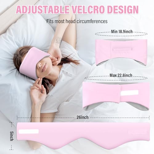 Sleep Mask & Earmuffs for Sleep - 2 in 1 Ear & Eye Mask with Ear Plugs - color: 2-1 Pink
