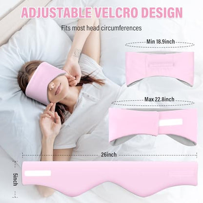 Sleep Mask & Earmuffs for Sleep - 2 in 1 Ear & Eye Mask with Ear Plugs - color: 2-1 Pink