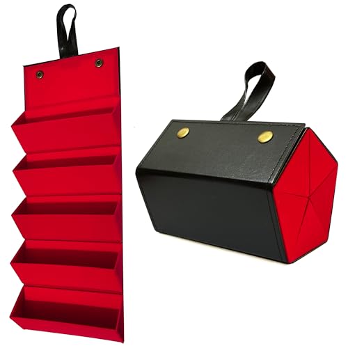 Longjet Sunglasses Organizer Travel Glasses Case Eyeglasses Storage Box - color: Black Red