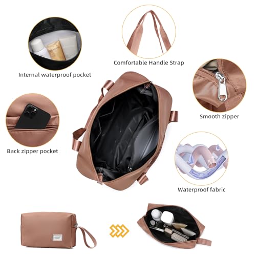 LARVENDER Carry On Luggage 22x14x9 Airline Approved, Suitcases with Wheels - color: Mocha-20inch