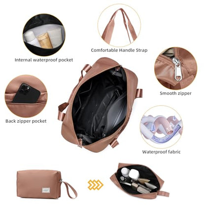 LARVENDER Carry On Luggage 22x14x9 Airline Approved, Suitcases with Wheels - color: Mocha-20inch
