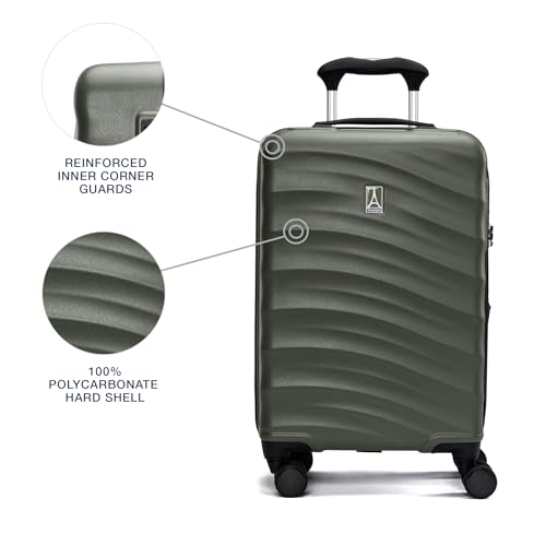 Travelpro Maxlite Air V2 Hardside Expandable Checked, Green, 25-Inch - color: Slate Green, size: Checked Medium 25-Inch