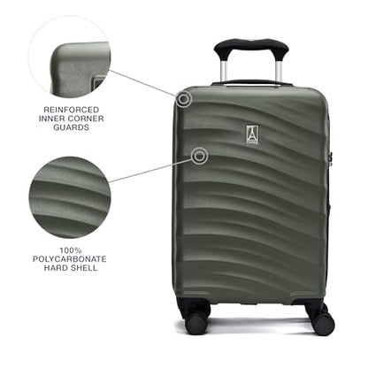 Travelpro Maxlite Air V2 Hardside Expandable Checked, Green, 25-Inch - color: Slate Green, size: Checked Medium 25-Inch
