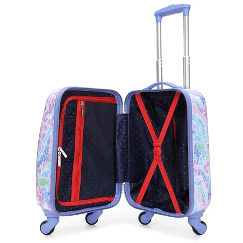NAUTICA Kids 18" Hardside Carry-on Suitcase with Spinner Wheels, Pastel Shell - color: Pastel Shell
