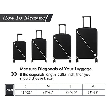 HYPER VENTURE Travel Luggage Cover Suitcase Protector Fits 31-32 Inch, XL - color: Black, size: XL