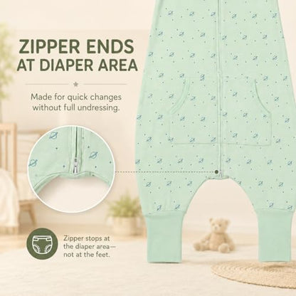 Toddler Sleep Sack with Feet, Long Sleeve, 2-3T, 1-Pack - color: Space, size: 2-3T