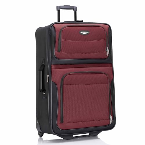 Travel Select Amsterdam Softside Expandable Luggage with Rolling Wheels, Red, 29-Inch Large - color: Red, size: 29-Inch Large