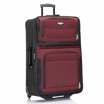 Travel Select Amsterdam Softside Expandable Luggage with Rolling Wheels, Red, 29-Inch Large - color: Red, size: 29-Inch Large