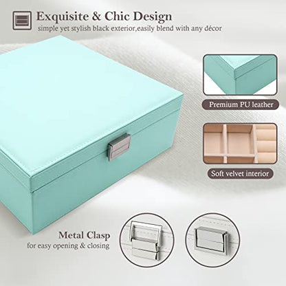 ProCase 2 Layers Jewelry Box for Women -Mint - color: Mint