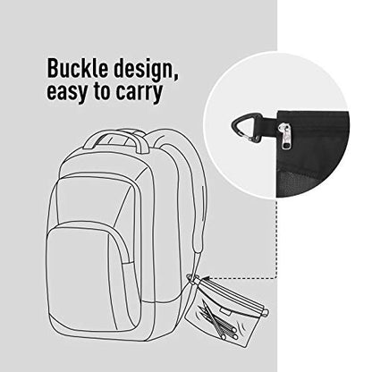 pack all Water-Resistant Zipper Pouch, Mesh Zipper Bag, 8.66"x5.91" - color: Black, size: Small