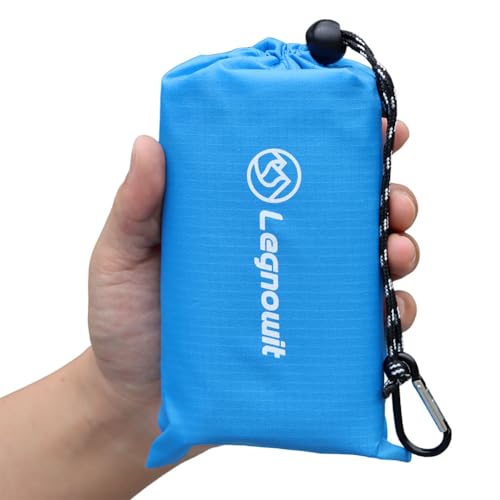 Pocket Blanket, Compact Blanket for Picnic, Beach, Festival - color: Sky Blue, size: 55"*60"