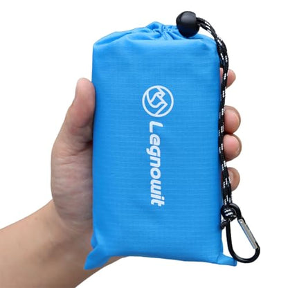 Pocket Blanket, Compact Blanket for Picnic, Beach, Festival - color: Sky Blue, size: 55"*60"