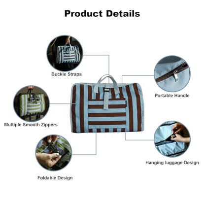 4-in-1 Hanging Travel Suitcase Organizers for Travel Accessories Essentials - color: Light Blue Green