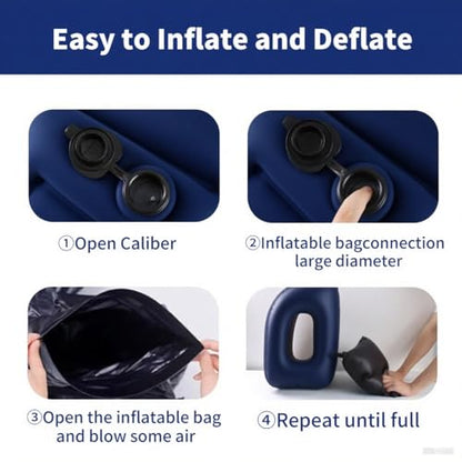 Neck Pillow Airplane Pillow for Long Flight,airplanesleep Support,Airplane Sleeping Support, Inflatable Pillow for Flights, Travel Essentials Neck Pillows for Airplanes