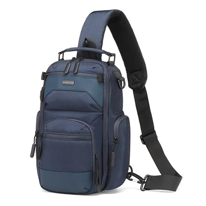 Sling Bag for Men Travel Crossbody Bag Men Casual Chest Pack - color: Blue
