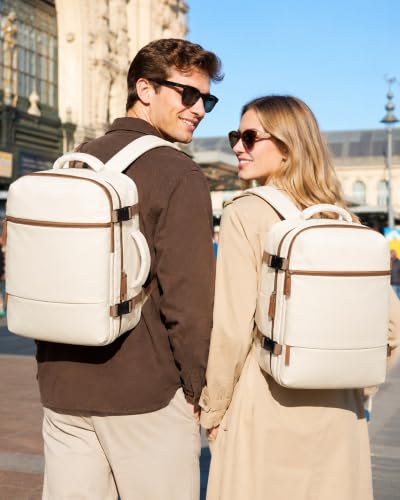 suradar Travel Backpack for Women Men Carry on Backpack - color: A1-beige Brown