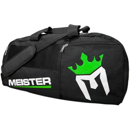 Meister Vented Convertible Duffel/Backpack Gym Bag - Ideal Carry-On - color: Black w/ Electric Green