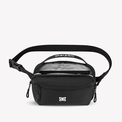 Sherpani Hyk, Small Sling Bag, Lightweight Travel Fanny Pack - color: Raven Classic