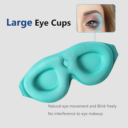 ALASKA BEAR 100% Blackout Sleep Mask for Women and Men, Blue - color: A1 Blue