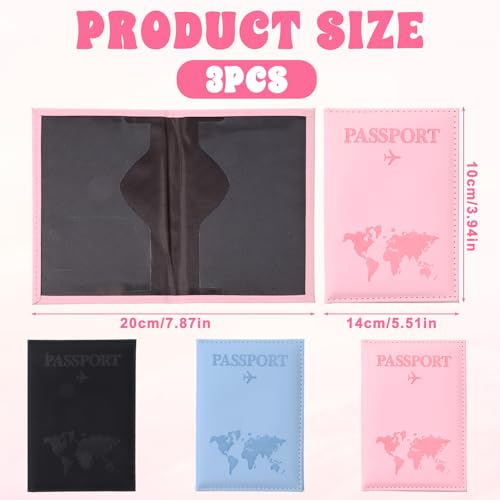 3 Pack Passports Wallet for women, Passport Holder for Travel