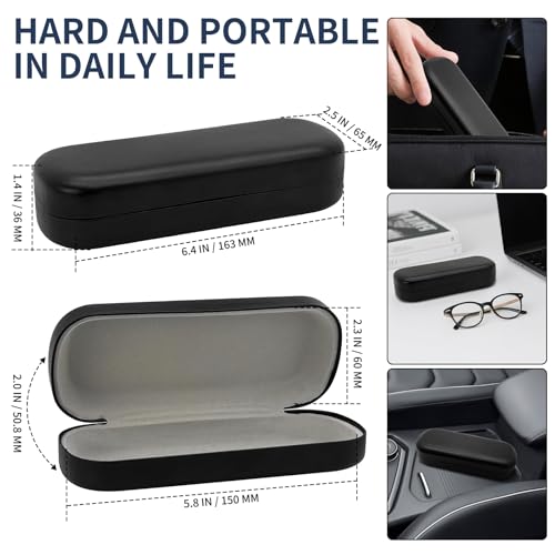 Eyeglasses Cases for Glasses, Clip-on, Sunglasses, Reading Glasses - color: Black-2