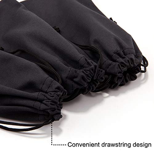 TRIUMPH VISION Glasses Case Soft Eyeglass Case Sunglass Pouch Cloth 3 Pack - color: 3 Pack (Black)