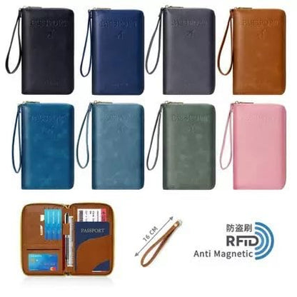 다기능 RFID 여권 지갑, 초록색., 패션 - color: 초록색.