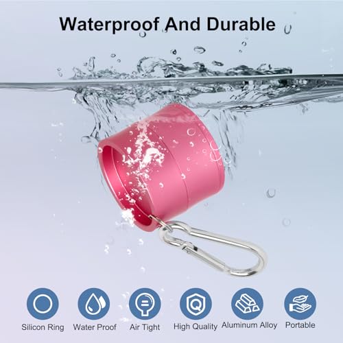Mini Travel Ring Holder Keychain, Portable Jewelry Holder Keychain - color: 1-Tier Light Pink