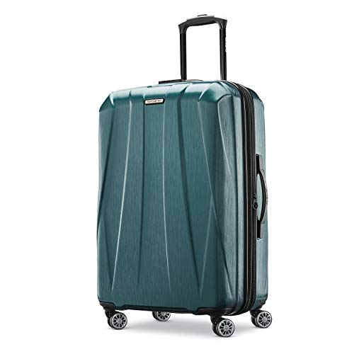 Samsonite Centric 2 Hardside Expandable Luggage with Spinner Wheels, Emerald Green, Checked-Medium 24-Inch - color: Emerald Green, size: Checked-Medium Spinner