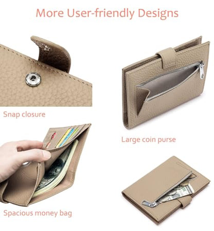 RFID Protection Passport Wallets for Women, Gift for Traveler - color: Apricot Beige
