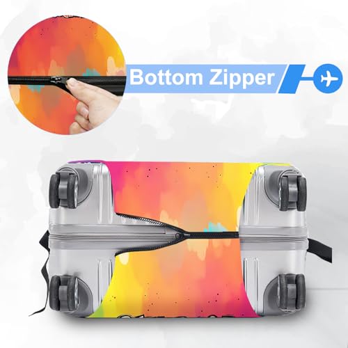 ANNA QUEEN Travel Luggage Cover Suitcase Protector Suitcase Cover Anti-Scratch,Stretchable Bag Cover Washable Durable Polyester - color: Angry - Don't touch me, size: L(fits 28-30Inch suitcase)