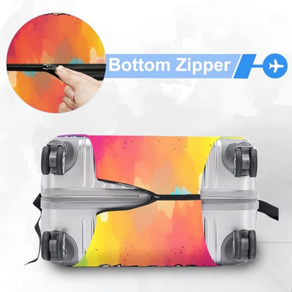 ANNA QUEEN Travel Luggage Cover Suitcase Protector Suitcase Cover Anti-Scratch,Stretchable Bag Cover Washable Durable Polyester - color: Angry - Don't touch me, size: L(fits 28-30Inch suitcase)