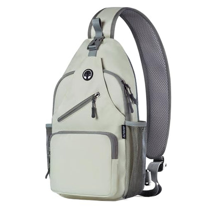 Javolto Crossbody Sling Bag,Small Backpack Men,Hands-Free Shoulder Daypack - color: Beige